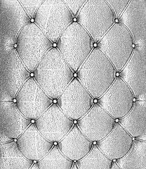 Image showing Sepia picture of genuine black leather upholstery 