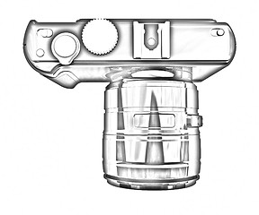 Image showing 3d illustration of photographic camera