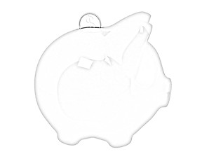 Image showing piggy bank and falling coins