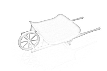 Image showing wooden wheelbarrow