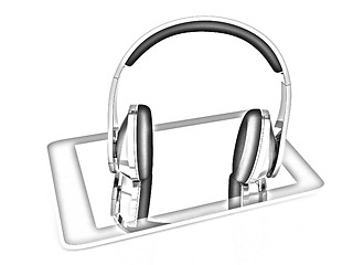 Image showing Phone and headphones 