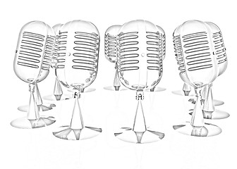 Image showing 3d rendering of a microphones