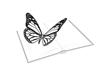Image showing butterfly on a book