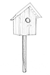 Image showing Nest box birdhouse