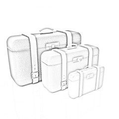 Image showing Traveler's suitcases. 