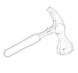 Image showing Hammer on white background 