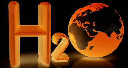 Image showing H2O. Formula of water