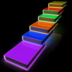 Image showing colorful real books