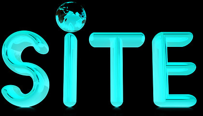 Image showing 3d illustration text 'site'