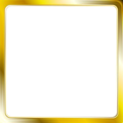 Image showing Abstract metallic golden vector frame