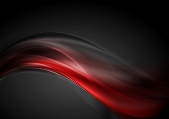 Image showing Dark red glow waves background