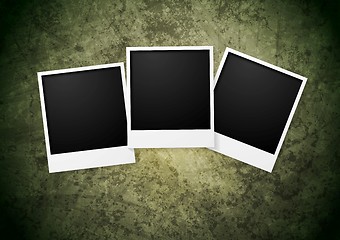 Image showing Polaroid frame on grunge wall background