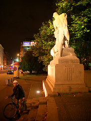 Image showing Man defeating lion  