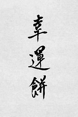 Image showing Chinese Calligraphy Fortune Cookie