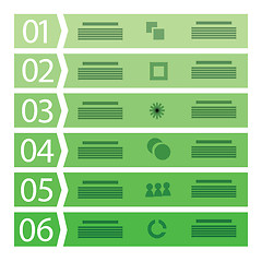 Image showing business template with six steps