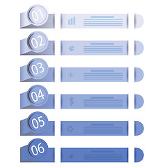 Image showing business template with six options