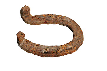 Image showing old rusty horseshoe