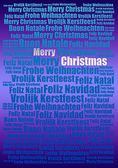 Image showing Winter holidays festive typographic background