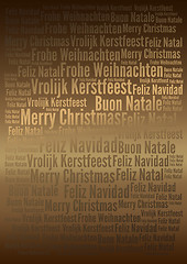 Image showing Winter holidays festive typographic background