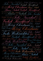 Image showing Winter holidays festive typographic background