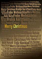 Image showing Winter holidays festive typographic background