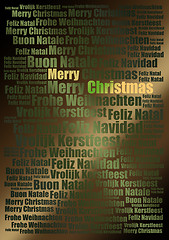 Image showing Winter holidays festive typographic background