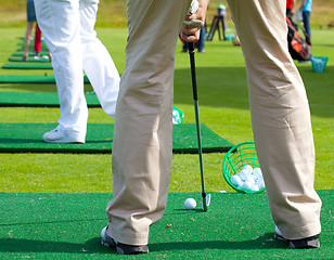 Image showing golfer ready to tee off