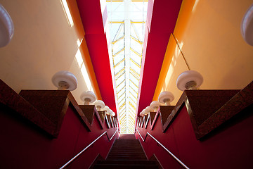 Image showing Interior of an old covered bridge