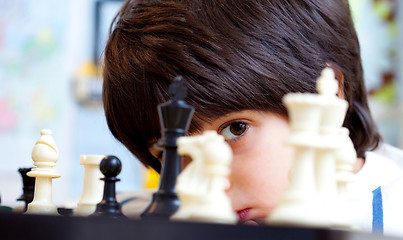 Image showing boy and chess