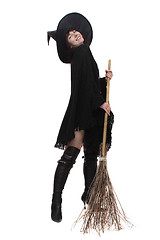 Image showing Witch with a broom