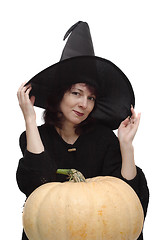 Image showing Witch in black hat