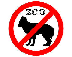 Image showing Jackal in zoo prohibited