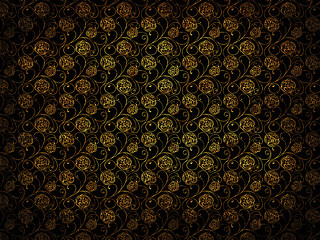 Image showing Grunge vintage floral damask background