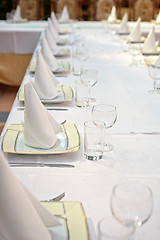 Image showing Long dining table