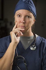 Image showing Attractive Female Doctor or Nurse Portrait