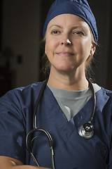 Image showing Attractive Female Doctor or Nurse Portrait