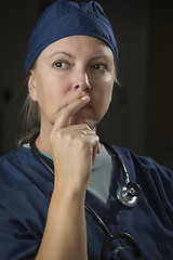 Image showing Attractive Female Doctor or Nurse Portrait