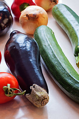 Image showing Fresh organic vegetables close-up