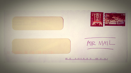 Image showing Retro letter envelope