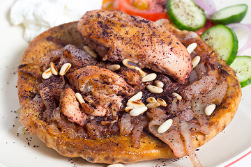 Image showing Musakhan sumac chicken meal