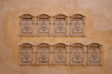 Image showing Italian mail boxes