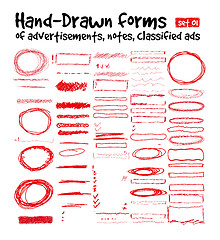 Image showing Hand-drawn forms