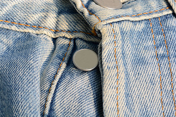 Image showing Blue jeans pocket