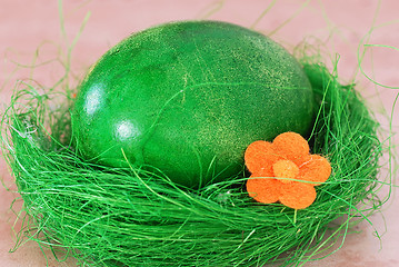 Image showing Green Easter egg