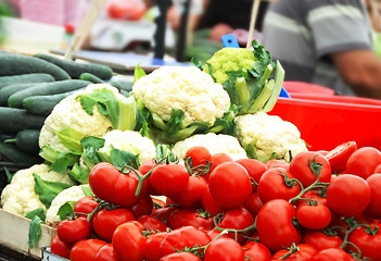 Image showing Vegetables on market