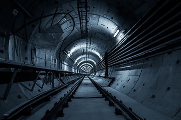 Image showing Underground tunnel for the subway