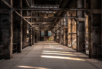 Image showing Large industrial hall of a repair station