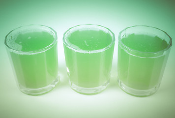 Image showing Retro look Green apple juice