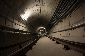 Image showing Underground tunnel for the subway