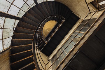 Image showing Industrial staircase going up